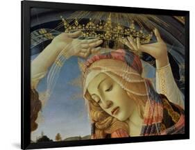 The Madonna of the Magnificat, Detail of the Virgin's Face and Crown, 1482-Sandro Botticelli-Framed Giclee Print