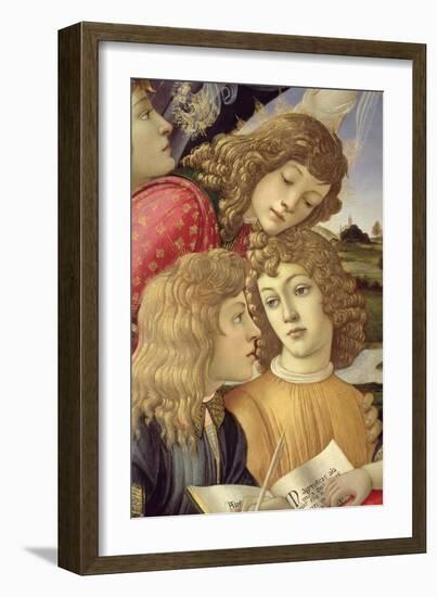 The Madonna of the Magnificat, Detail of Three Boys, 1482-Sandro Botticelli-Framed Giclee Print