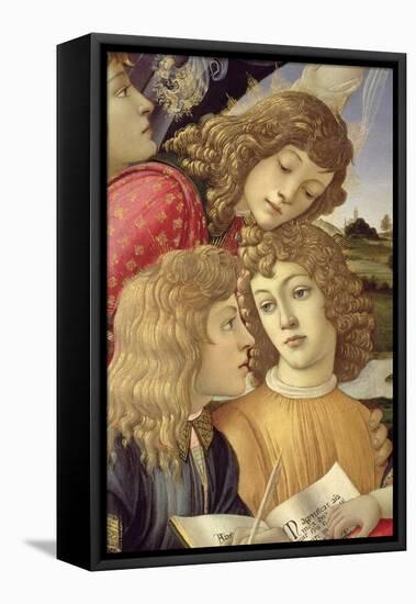 The Madonna of the Magnificat, Detail of Three Boys, 1482-Sandro Botticelli-Framed Stretched Canvas