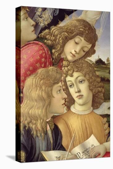 The Madonna of the Magnificat, Detail of Three Boys, 1482-Sandro Botticelli-Stretched Canvas