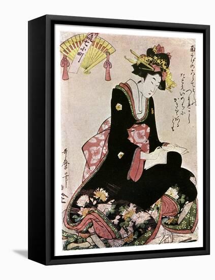 The Madonna of the Paper Stork-Kitagawa Utamaro-Framed Stretched Canvas