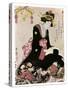 The Madonna of the Paper Stork-Kitagawa Utamaro-Stretched Canvas