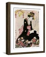 The Madonna of the Paper Stork-Kitagawa Utamaro-Framed Giclee Print