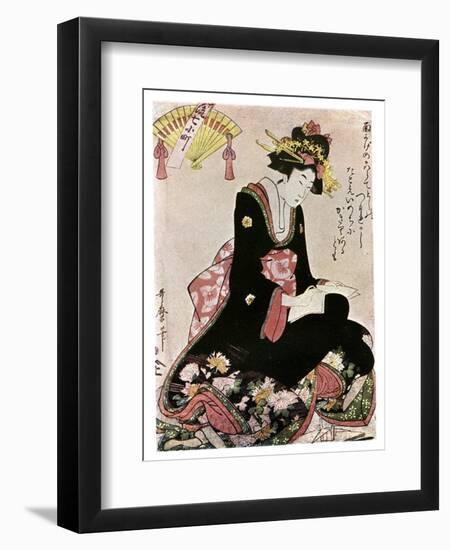 The Madonna of the Paper Stork-Kitagawa Utamaro-Framed Premium Giclee Print