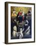 The Madonna of the Rosary with SS Dominic, Catherine, Mary Magdalene, and Joseph, 1732-Luigi Crespi-Framed Giclee Print