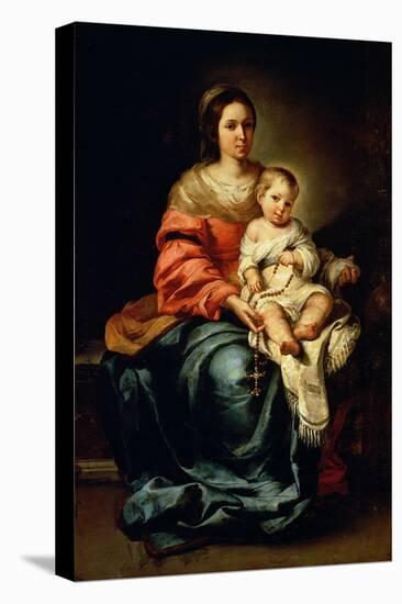 The Madonna of the Rosary-Bartolome Esteban Murillo-Stretched Canvas