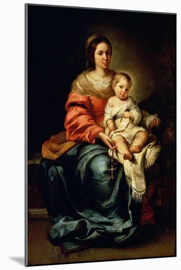 The Madonna of the Rosary-Bartolome Esteban Murillo-Mounted Giclee Print