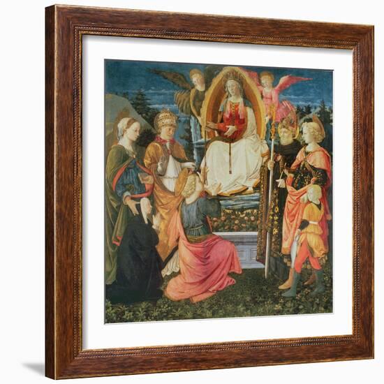 The Madonna of the Sacred Girdle, 1456-Fra Filippo Lippi-Framed Giclee Print