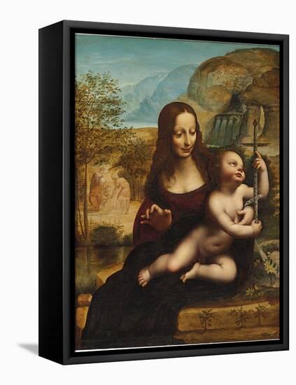 The Madonna of the Yarnwinder-Leonardo da Vinci-Framed Stretched Canvas