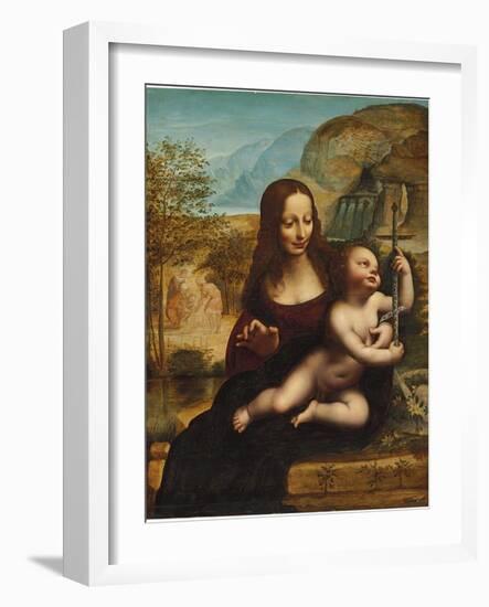 The Madonna of the Yarnwinder-Leonardo da Vinci-Framed Giclee Print