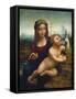 The Madonna of the Yarnwinder-Leonardo de Vinci (Follower of)-Framed Stretched Canvas