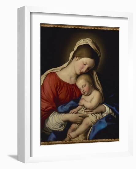 The Madonna with Sleeping Christ Child-Il Sassoferrato-Framed Giclee Print