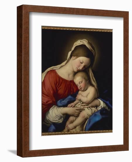 The Madonna with Sleeping Christ Child-Il Sassoferrato-Framed Giclee Print