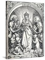 The Madonna with the Carthusian Friars, St John the Baptist and St Bruno, 1515-Albrecht Dürer-Stretched Canvas