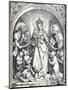 The Madonna with the Carthusian Friars, St John the Baptist and St Bruno, 1515-Albrecht Dürer-Mounted Premium Giclee Print