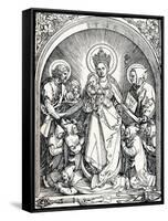 The Madonna with the Carthusian Friars, St John the Baptist and St Bruno, 1515-Albrecht Dürer-Framed Stretched Canvas