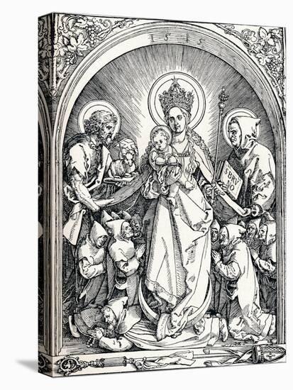 The Madonna with the Carthusian Friars, St John the Baptist and St Bruno, 1515-Albrecht Dürer-Stretched Canvas
