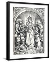 The Madonna with the Carthusian Friars, St John the Baptist and St Bruno, 1515-Albrecht Dürer-Framed Giclee Print