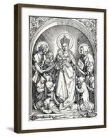 The Madonna with the Carthusian Friars, St John the Baptist and St Bruno, 1515-Albrecht Dürer-Framed Giclee Print