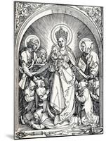 The Madonna with the Carthusian Friars, St John the Baptist and St Bruno, 1515-Albrecht Dürer-Mounted Giclee Print