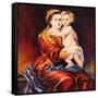 The Madonna With The Child, Drawn By Oil On A Canvas-balaikin2009-Framed Stretched Canvas