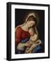 The Madonna with the Sleeping Christ Child-Giovanni Battista Salvi da Sassoferrato-Framed Giclee Print