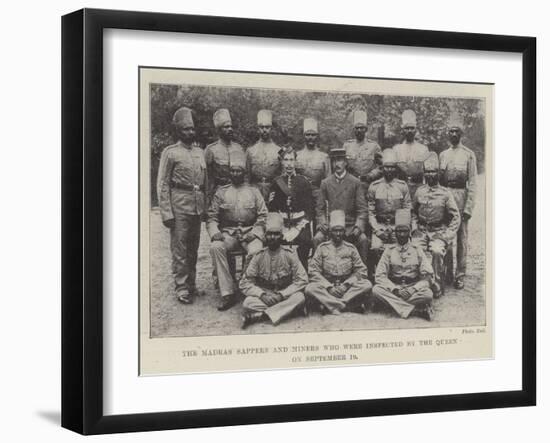 The Madras Sappers and Miners Who Were Inspected by the Queen on 19 September-null-Framed Giclee Print
