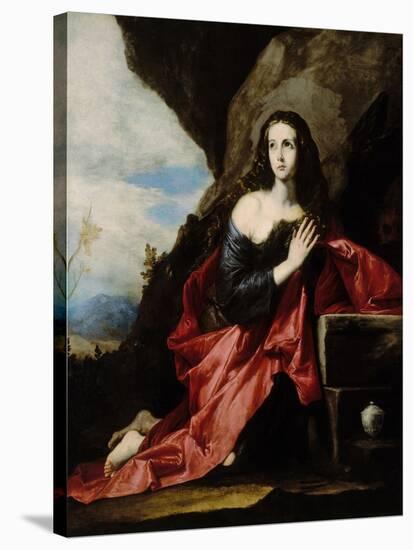 The Magdalen at Prayer-Jusepe de Ribera-Stretched Canvas