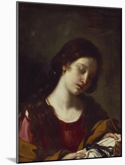 The Magdalen Contemplating the Nails of the Passion-Guercino (Giovanni Francesco Barbieri)-Mounted Giclee Print