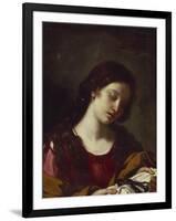 The Magdalen Contemplating the Nails of the Passion-Guercino (Giovanni Francesco Barbieri)-Framed Giclee Print