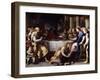 The Magdalen washing Christ's Feet in the House of Simon-Giordano Luca-Framed Giclee Print