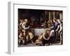 The Magdalen washing Christ's Feet in the House of Simon-Giordano Luca-Framed Giclee Print