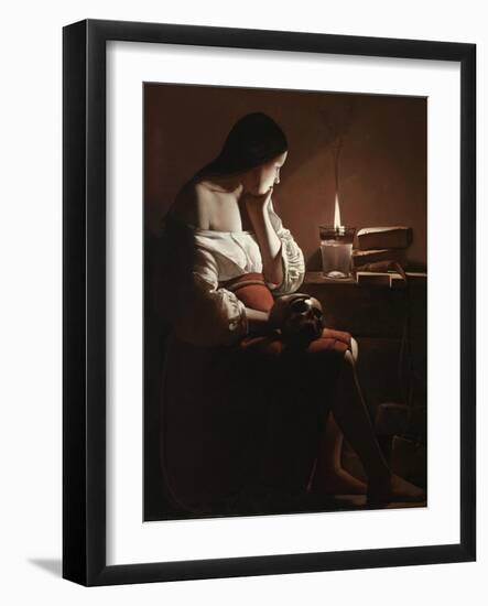 The Magdalen with the Smoking Flame, c.1638-40-Georges de la Tour-Framed Giclee Print