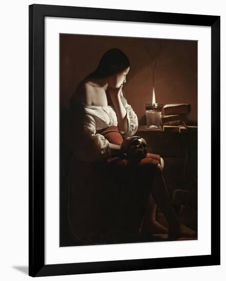 The Magdalen with the Smoking Flame, c.1638-40-Georges de la Tour-Framed Giclee Print