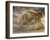 The Magdalene Kissing Christ's Feet as He Is Taken Down from the Cross-Eugenio Prati-Framed Giclee Print