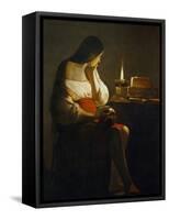 The Magdalene with a Night Light-Georges de La Tour-Framed Stretched Canvas