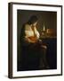 The Magdalene with a Night Light-Georges de La Tour-Framed Giclee Print