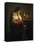 The Magdalene with a Night Light-Georges de La Tour-Framed Stretched Canvas