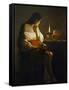 The Magdalene with a Night Light-Georges de La Tour-Framed Stretched Canvas