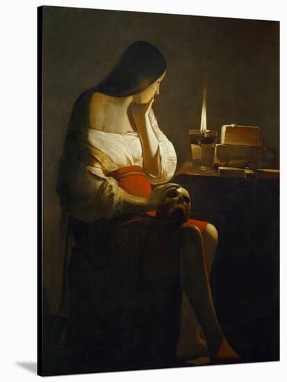 The Magdalene with a Night Light-Georges de La Tour-Stretched Canvas