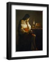 The Magdalene with a Night Light-Georges de La Tour-Framed Premium Giclee Print