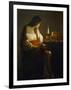 The Magdalene with a Night Light-Georges de La Tour-Framed Giclee Print