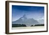 The Magellan Straits and Darwin Mountain range, Alberto de Agostini National Park, Tierra del Fuego-Alex Robinson-Framed Photographic Print