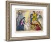 The Magi Present the Young Jesus with the Birthday Gifts They Have Brought Him-null-Framed Art Print