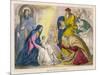 The Magi Present the Young Jesus with the Birthday Gifts They Have Brought Him-null-Mounted Art Print