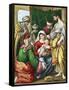 The Magi Presenting their Gifts to the Infant Jesus, C1860-null-Framed Stretched Canvas