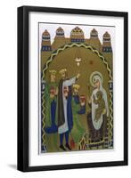 The Magi Reach Jesus's Birthplace Conveniently Signposted by a Star-null-Framed Art Print