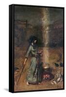 The Magic Circle-John William Waterhouse-Framed Stretched Canvas