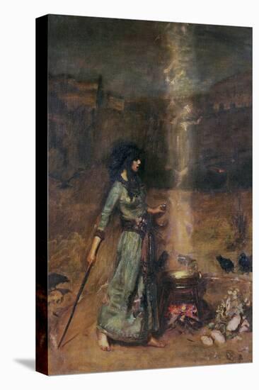 The Magic Circle-John William Waterhouse-Stretched Canvas