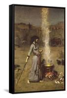 The Magic Circle-John William Waterhouse-Framed Stretched Canvas